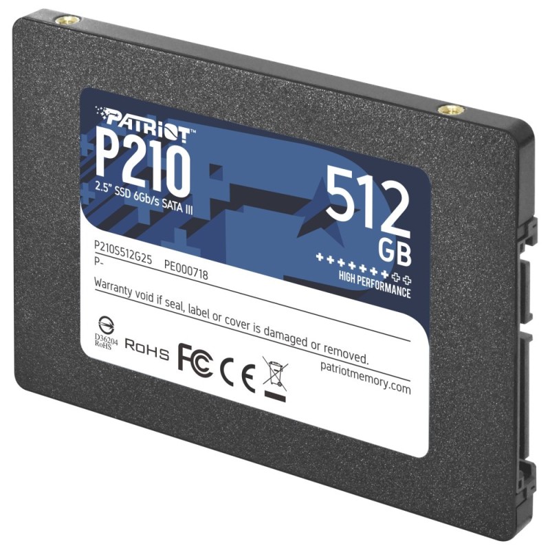 PATRIOT P210/512GB/SSD/2.5"/SATA/3R