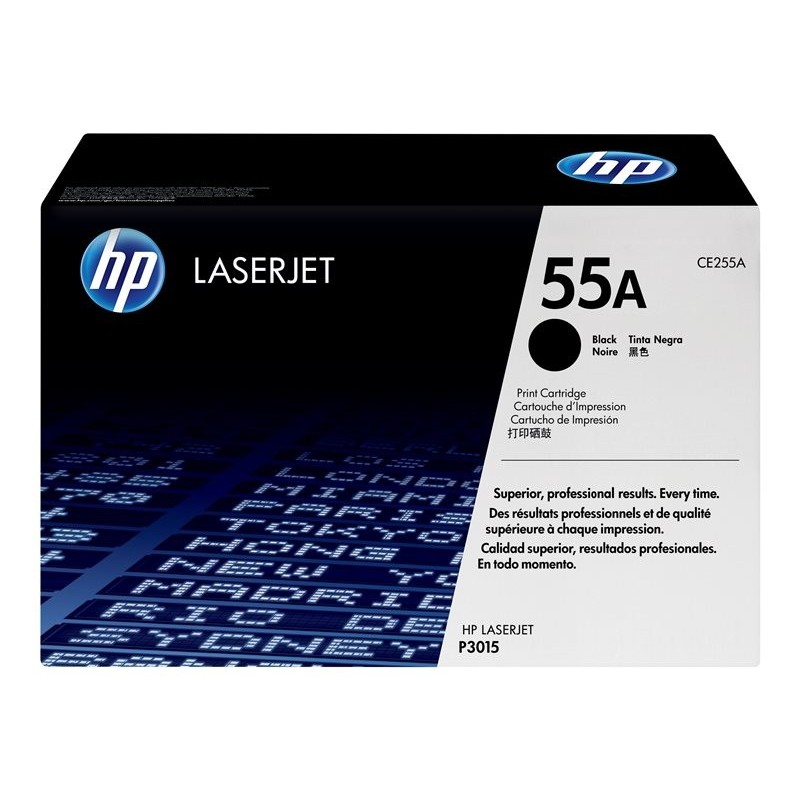 HP 55A Black LJ Toner Cart, CE255A (6,000 pages)