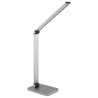 Platinet PDL888S stolní LED lampa 10W stmívatelná, bezdrátové nabíjení, USB port, stříbrná