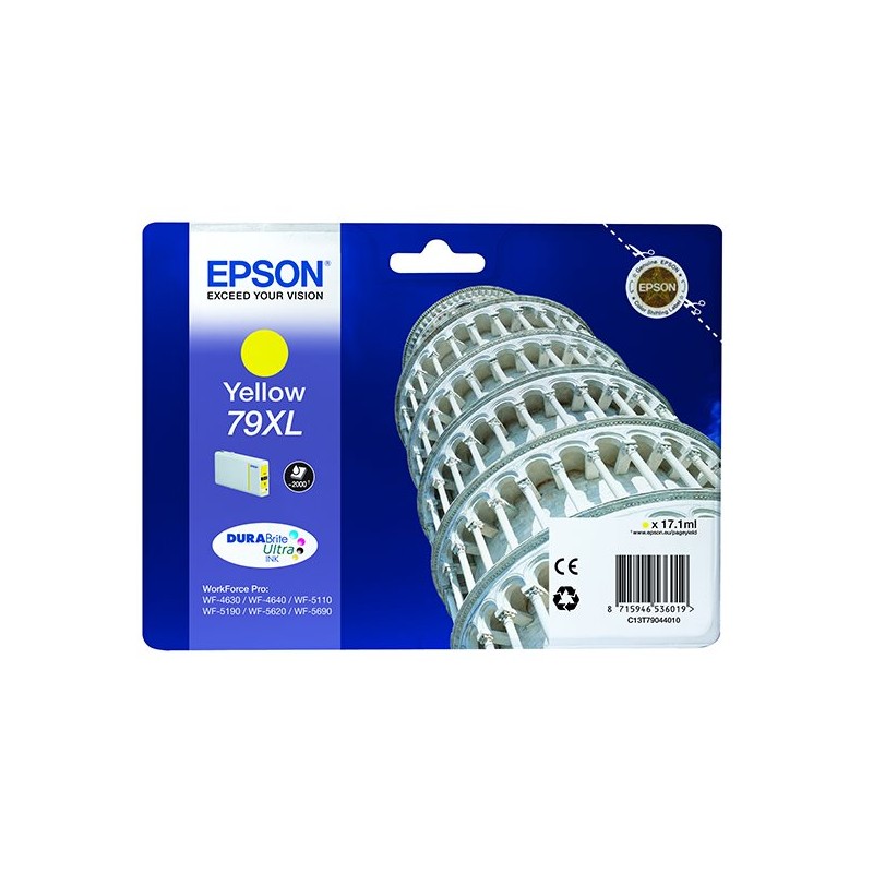 EPSON Ink bar WorkForce-5xxx Series Ink Cartridge 79 XL Yellow - 17,1ml, BAR 2000 stran