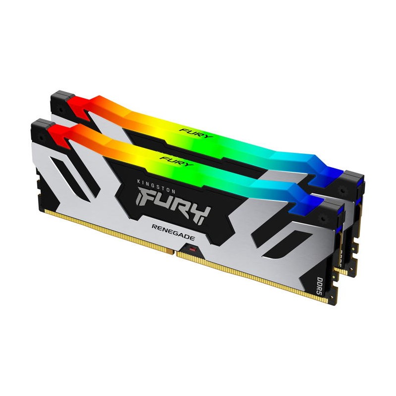 Kingston 64GB DDR5-6400MT/S CL32 DIMM/(Kit OF 2)Renegade RGB White XMP