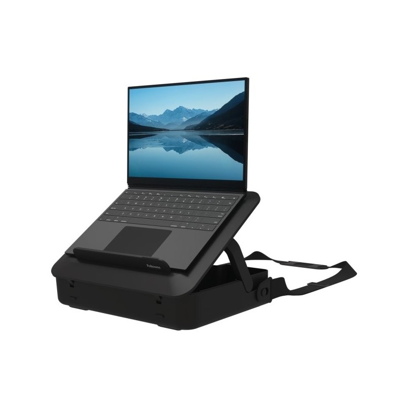 FELLOWES kufřík a podložka pod notebook BREYTA/ 384mm x 89mm x x308mm/ černý