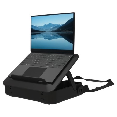 FELLOWES kufřík a podložka pod notebook BREYTA/ 384mm x 89mm x x308mm/ černý