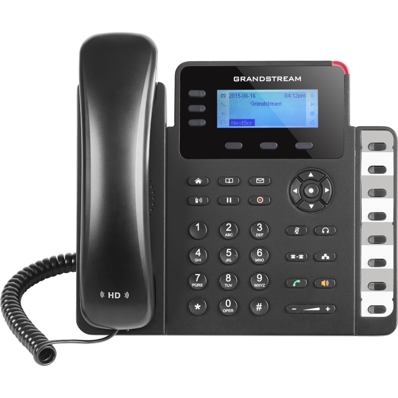 Grandstream GXP1630, 2,95" LCD podsv. displej, 3 SIP účty, 3 prog. tl., 8 BLF, dual Gbit port, PoE