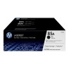 HP 85A Black 2-pack LJ Toner Cart, CE285AD (1,600 / 1,600 pages)