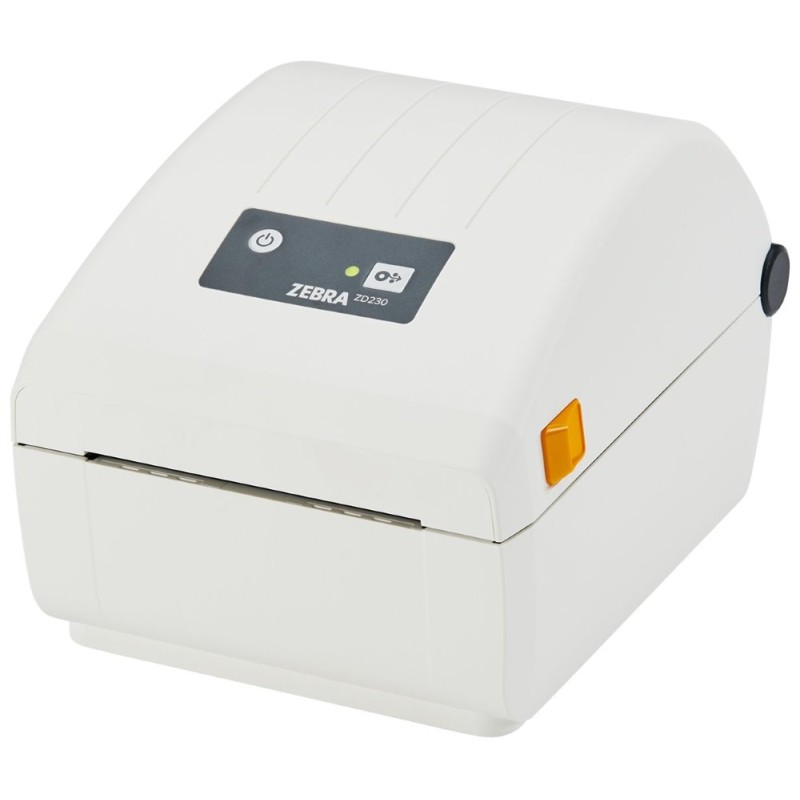 Direct Thermal Printer ZD230 (white version) Standard EZPL, 203 dpi, EU and UK Power Cords, USB, Ethernet