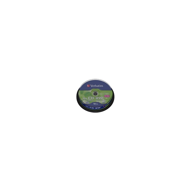 VERBATIM CD-RW(10-Pack)Spindle/8x-12x/High Speed/DLP/700MB