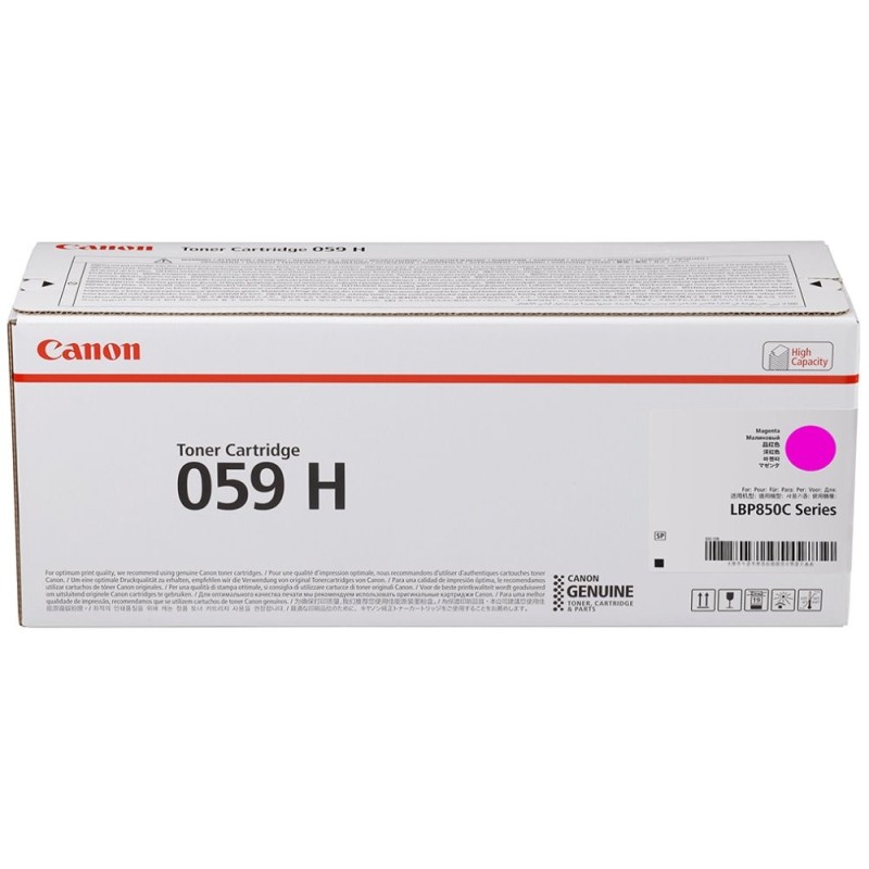 Canon originální toner 059 H M, 3625C001, magenta, 13500str., high capacity