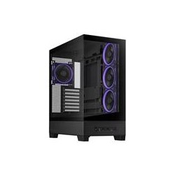 ASUS case A31 PLUS TG ARGB, Mid Tower, Průhledná bočnice, 4x120mm ARGB Fan, ARGB Hub, černá
