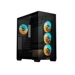 GIGABYTE case GB-C500P ST, Mid tower, 1xUSB-C 3.2, 2xUSB 3.0, 4x 120mm ARGB Fan, černá