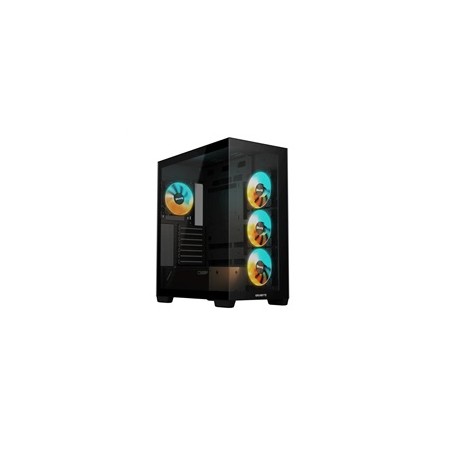 GIGABYTE case GB-C500P ST, Mid tower, 1xUSB-C 3.2, 2xUSB 3.0, 4x 120mm ARGB Fan, černá
