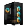 GIGABYTE case GB-C500P ST, Mid tower, 1xUSB-C 3.2, 2xUSB 3.0, 4x 120mm ARGB Fan, černá