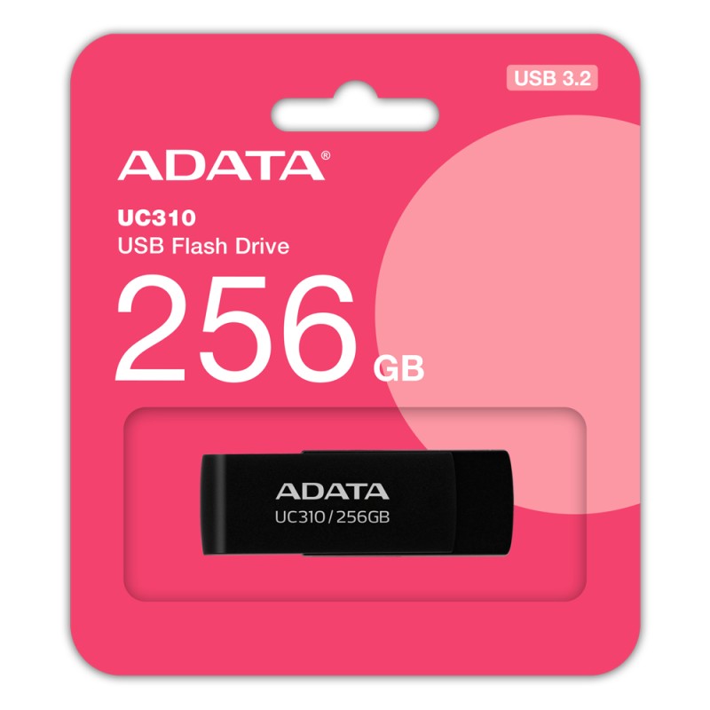 ADATA Flash Disk 256GB UC310, USB 3.2 , černá