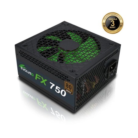 EVOLVEO FX 750, zdroj 750W ATX, 14cm, tichý, 80+ Bronze, záruka 3 roky, černý