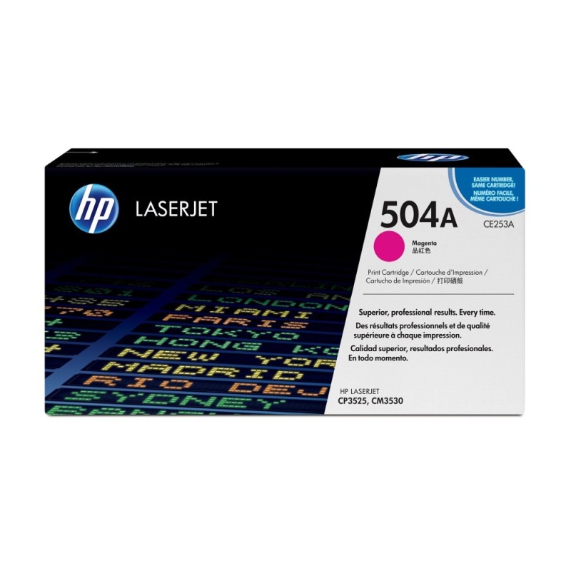 HP originální toner CE253A, HP 504A, magenta, 7000str.