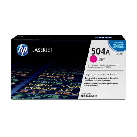 HP originální toner CE253A, HP 504A, magenta, 7000str.
