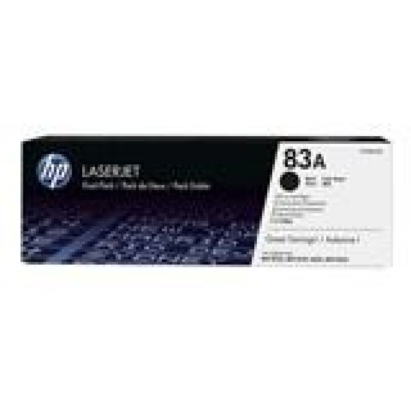 HP 83A Black 2-pack LJ Toner Cart, CF283AD (1,500 / 1,500 pages)
