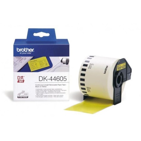 Brother DK44605 - Odstranitelné lepicí - žlutá - Role (6,2 cm x 30,5 m) 1 role nálepky - pro Brother QL-1050, QL-500, QL-550
