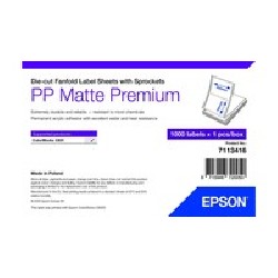 PP MATTE LABEL PREM DIE-CUT/FANFOLD SHEETS WITH SPROCKETS 20 7113416