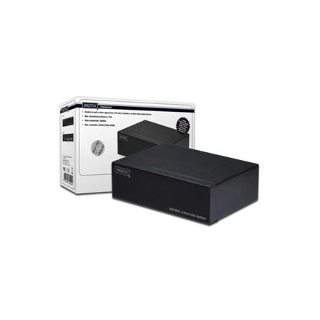 Digitus Video rozbočovač 1 PC, 2 monitory 500 MHz, HDSUB 15/M - 2xHDSUB 15/F, Max. 2048 x 1536p