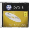 HP DVD+R, 69326, DRE00085-3, 4.7GB, 16x, slim case, 10-pack, bez možnosti potisku, 12cm, pro archivaci dat