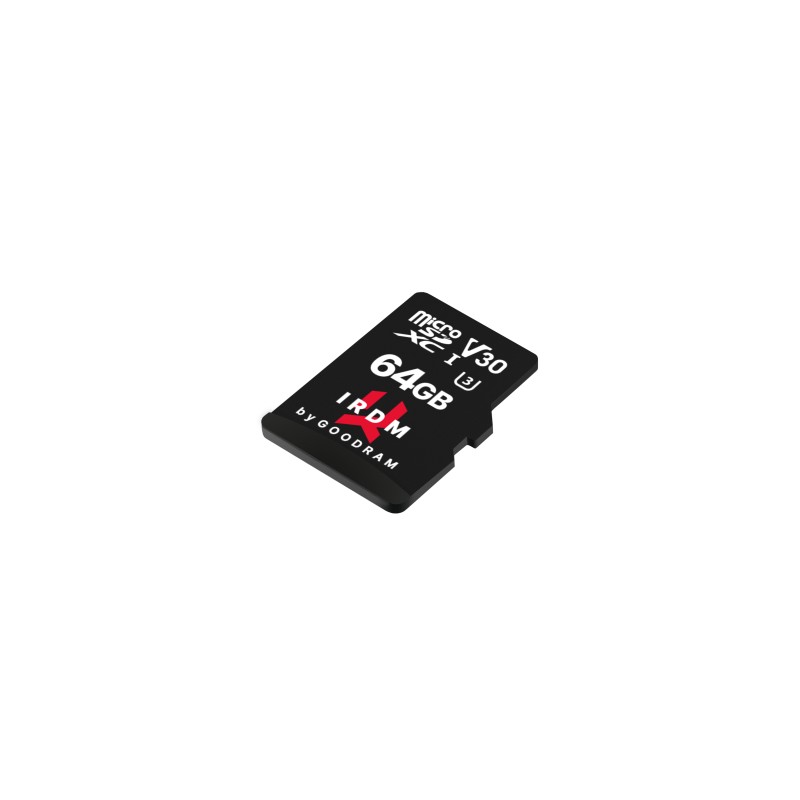 Goodram paměťová karta Micro Secure Digital Card, 64GB, micro SDXC, IR-M3AA-0640R12, UHS-I U3, s adaptérem