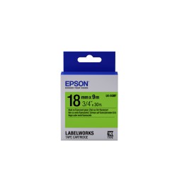 Epson Label Cartridge Fluorescent LK-5GBF Black/Green 18mm (9m)