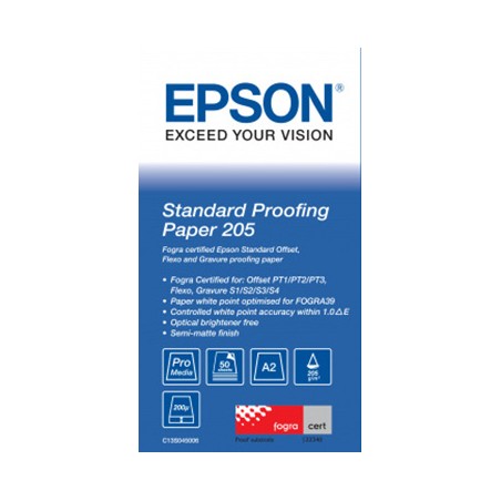 Epson Standard Proofing Paper, C13S045006, foto papír, polomatný, bílý, A2, 205 g/m2, 50 ks, inkoustový