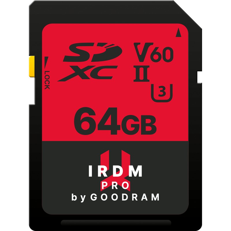 Goodram paměťová karta Secure Digital, 64GB, SDXC, IRP-S6B0-0640R12, UHS-II V60