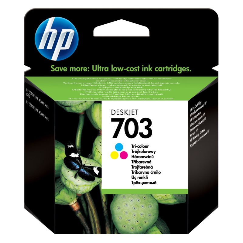 HP originální ink CD888AE, po expiraci typ HP 703, tricolor