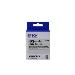 Epson Label Cartridge Matte LK-4SBE Black/Matt Silver 12mm (9m)