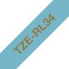 Brother 12MM Gold / Light Blue Ribbon/Tape
