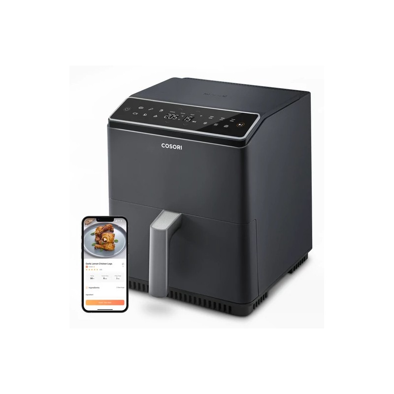 Cosori Dual Blaze 6.4L SMART horkovzdušná fritéza + 5x špíz a gril. rošt, black
