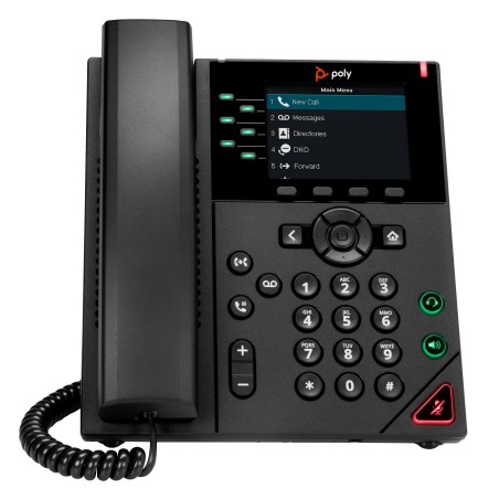 Poly VVX 350 6-Line IP Phone and PoE-enabled GSA/TAA