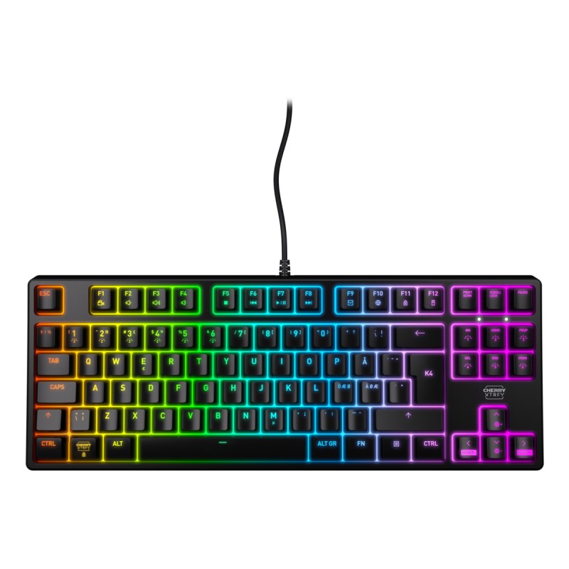 CHERRY XTRFY K4V2 TKL KB WHITE/KB CORDED MECHANICAL MX RED CXK4V2RGBTKLRNOR