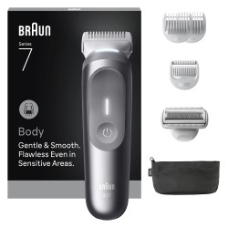 Braun BG7550 tělový zastřihovač, 4 nástavce, 100% omyvatelný, technologie SmoothShave, výdrž 100 min, nerezové čepele
