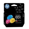 BAZAR - HP 651 Tri-color Original Ink Advantage Cartridge, C2P11AE (300 pages) - Poškozený obal (Komplet)