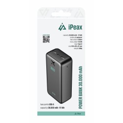 POWER BANKA 30000 mAh, 10,5W, 2x USB-A ČERNÁ