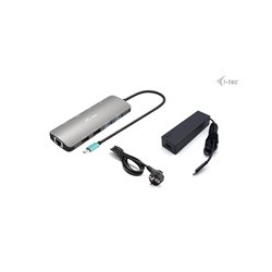 i-tec USB-C Metal Nano 2x HDMI Docking Station, PD 100W + Charger 100W (bundle)