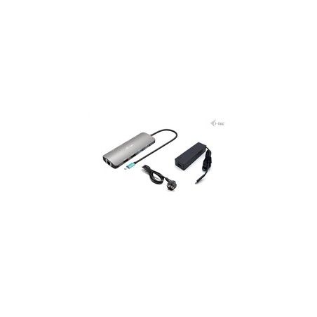 i-tec USB-C Metal Nano 2x HDMI Docking Station, PD 100W + Charger 100W (bundle)