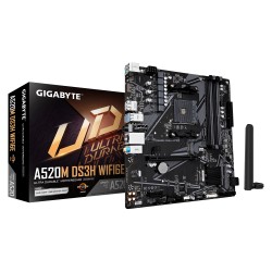 GIGABYTE MB Sc AM4 A520M DS3H WF6E, AMD A520, 4xDDR4, WiFi, 1xDP, 1xHDMI, mATX