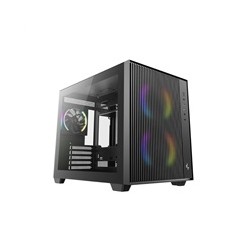 DEEPCOOL Case CG330 MESH 3F, mATX, Průhledná bočnice, 1x120mm ARGB, 2x140mm ARGB, černá
