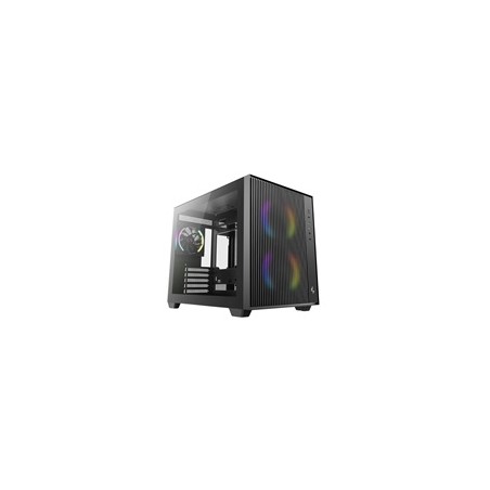 DEEPCOOL Case CG330 MESH 3F, mATX, Průhledná bočnice, 1x120mm ARGB, 2x140mm ARGB, černá