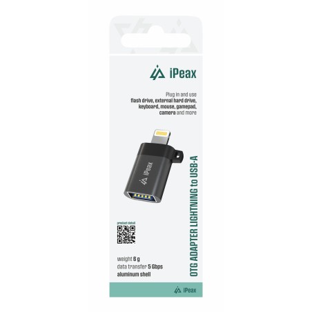 ADAPTÉR OTG LIGHTNING / USB-A (samice) ČERNÝ