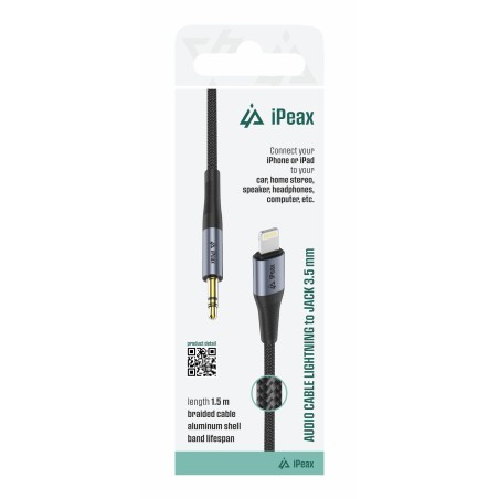 ADAPTÉR LIGHTNING / 3,5 MM JACK 1,5 M ČERNÝ