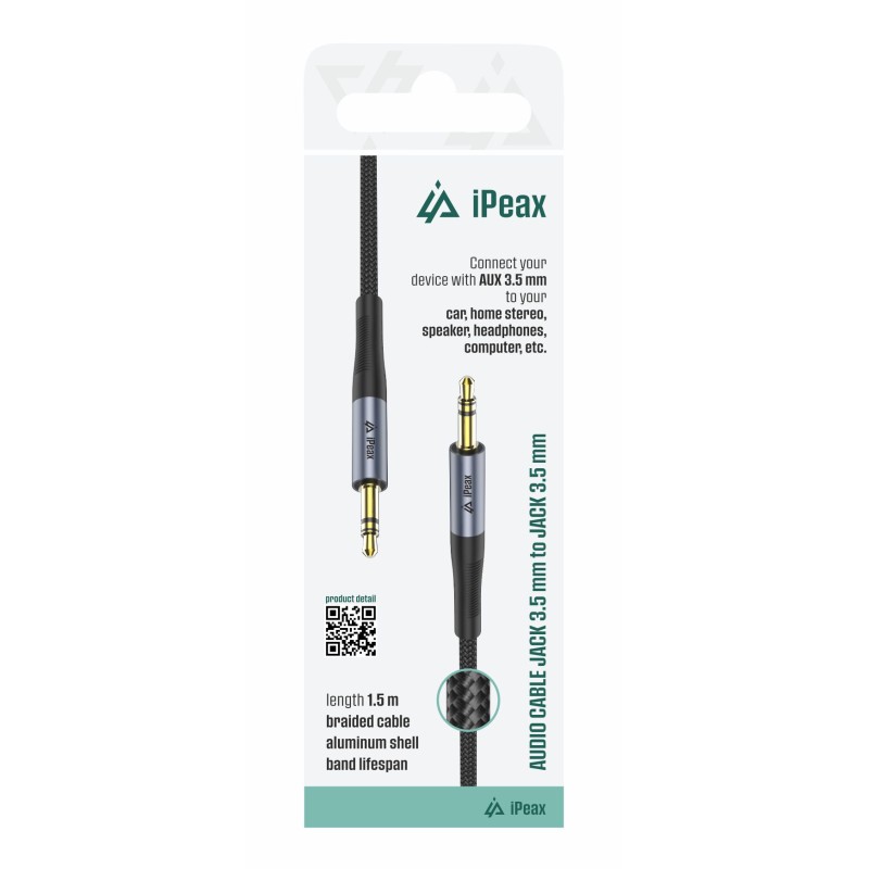 ADAPTÉR 3,5 MM JACK / 3,5 MM JACK 1,5 M ČERNÝ
