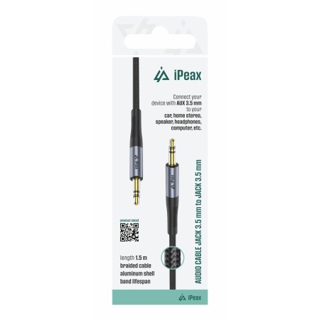 ADAPTÉR 3,5 MM JACK / 3,5 MM JACK 1,5 M ČERNÝ
