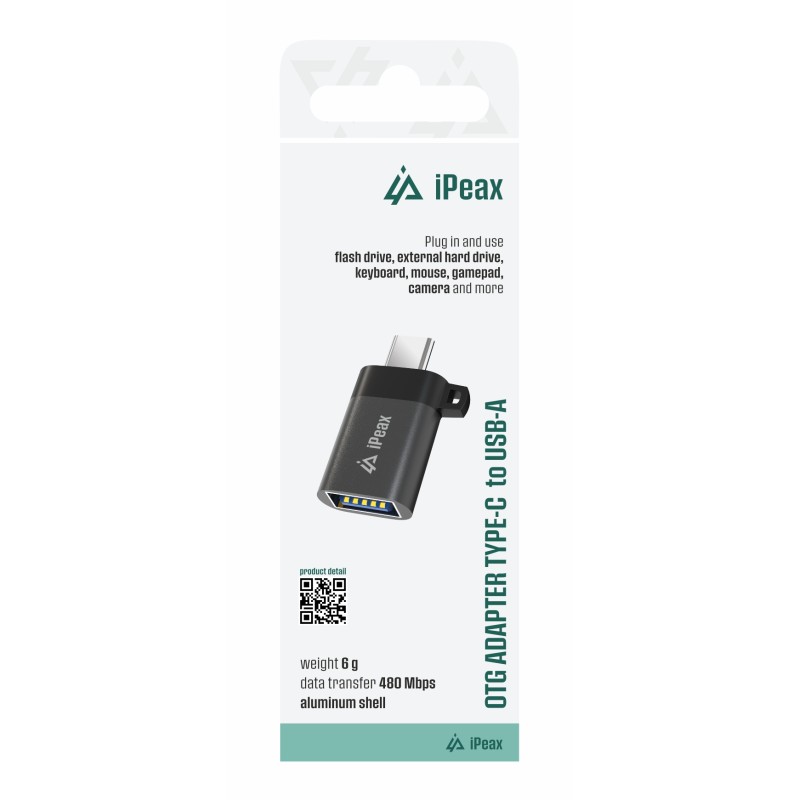 ADAPTÉR OTG USB-C / USB-A (samice) ČERNÝ