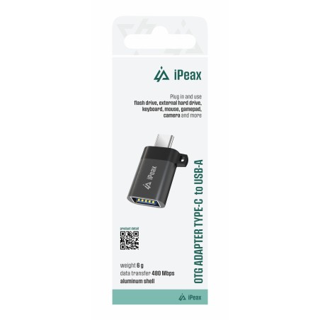 ADAPTÉR OTG USB-C / USB-A (samice) ČERNÝ