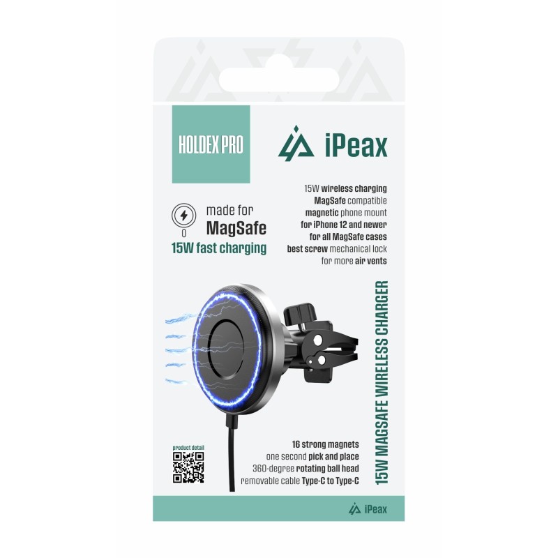 držák do Auta S Bezdrát. nabíjení Holdex pro černý